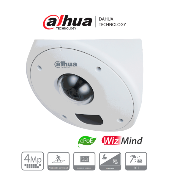 DAHUA DHT0040072 DAHUA IPC-HCBW8442 - Domo IP de 4 MP p