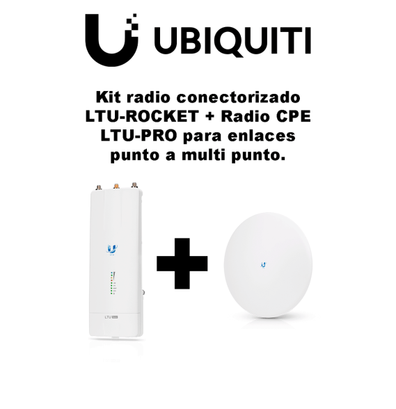 UBIQUITI UBI4550001 KIT - LTU-ROCKET + LTU-PRO para enl