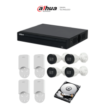 DAHUA DHT3300003 DAHUA KITNVR1104HS-P+4C+4S 1TB- Kit IP