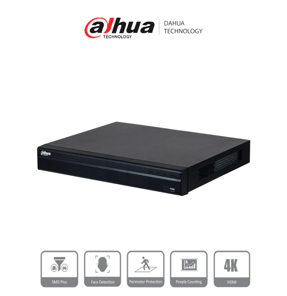 DAHUA DHT0210013 DAHUA DHI-NVR4232-16P-4KS3 NVR de 8 MP