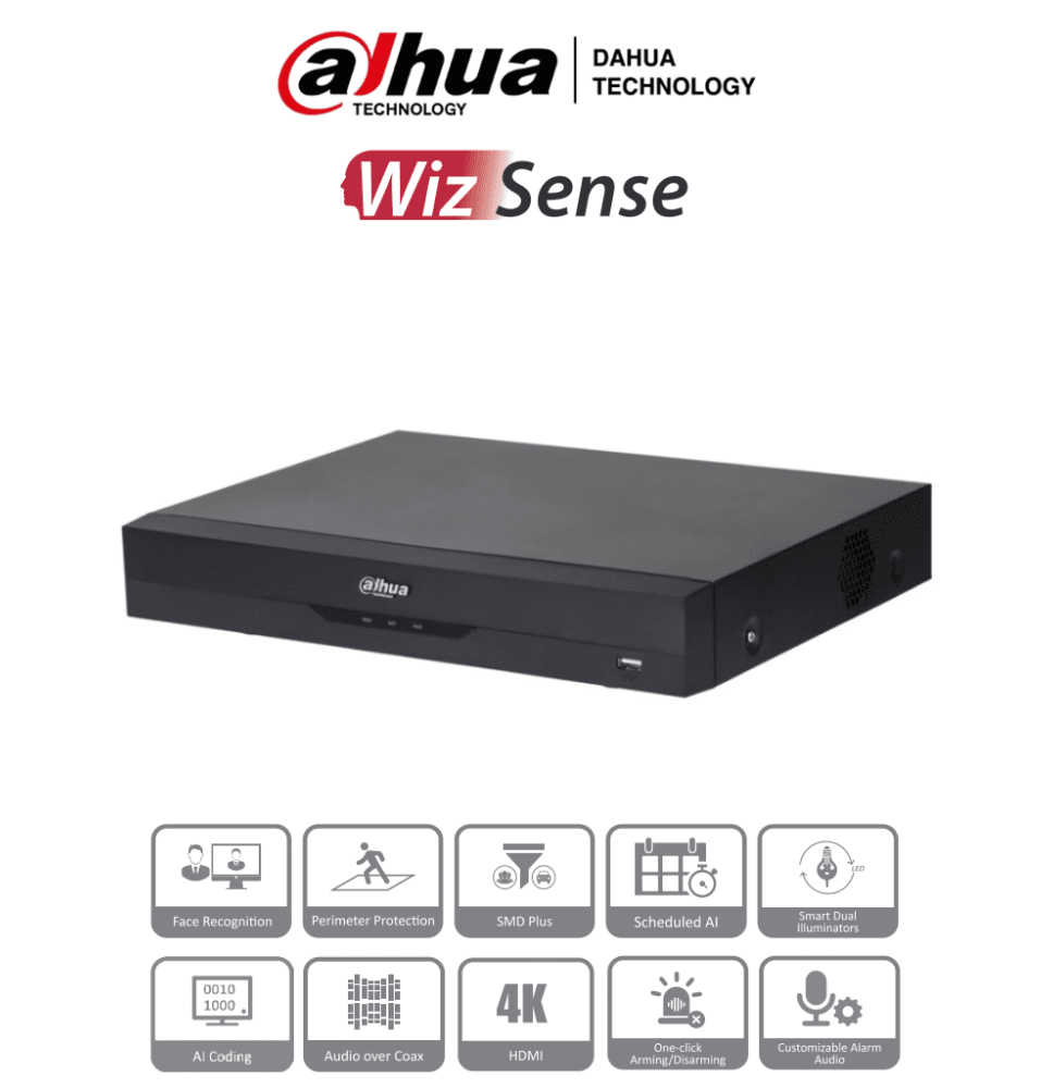 DAHUA DHT0370033 DAHUA XVR5116H-4KL-I3 - DVR de 16 Cana