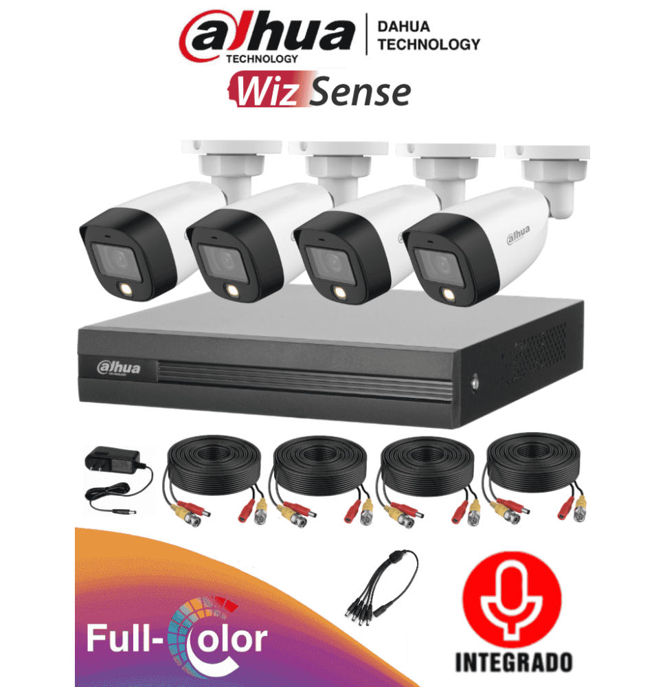 DAHUA DHT0250020 DAHUA FULLCOLORKIT-A - Kit de 4 Canale