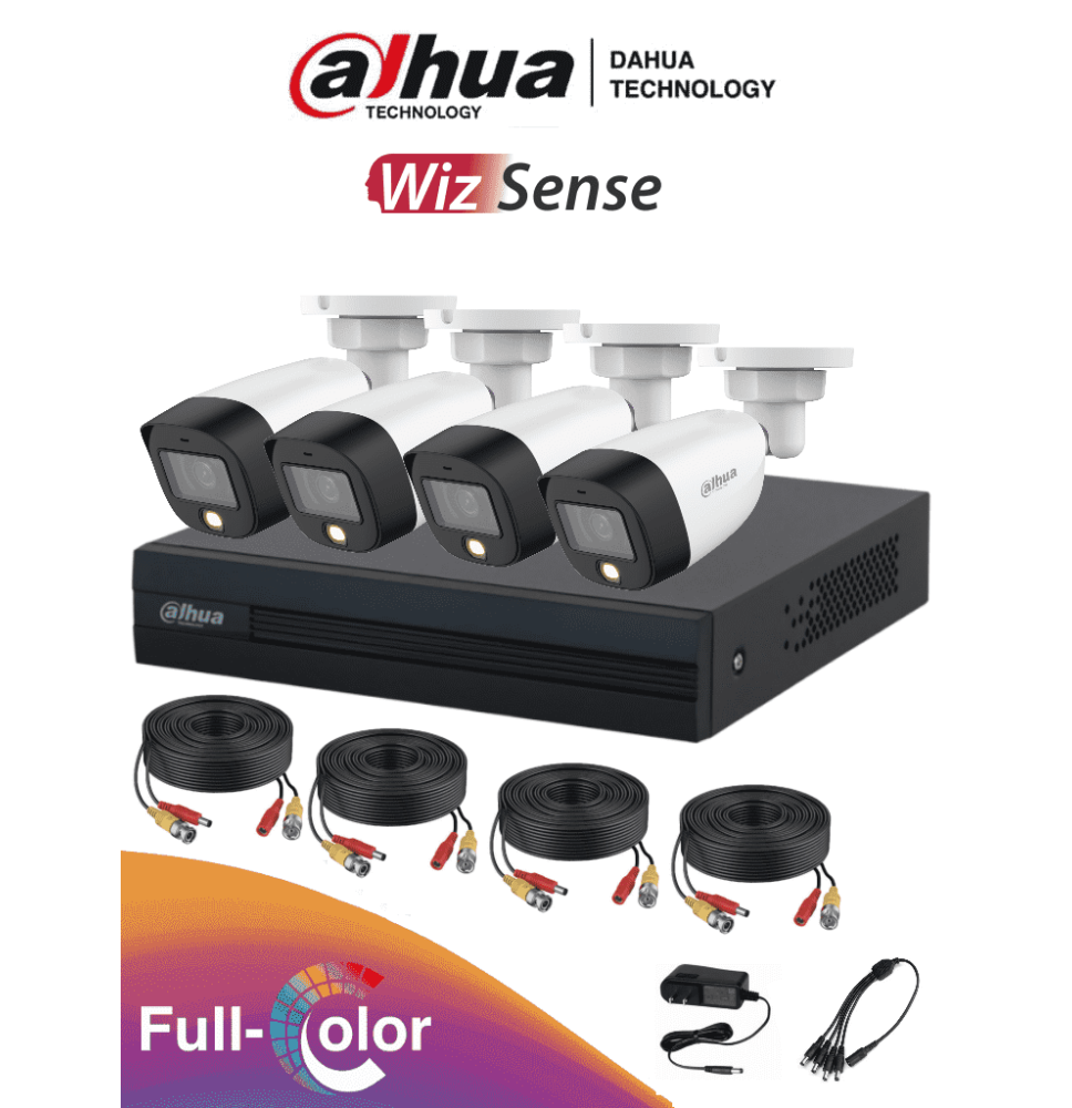 DAHUA DHT0250017 DAHUA FULLCOLORKIT- Kit de 4 canales F