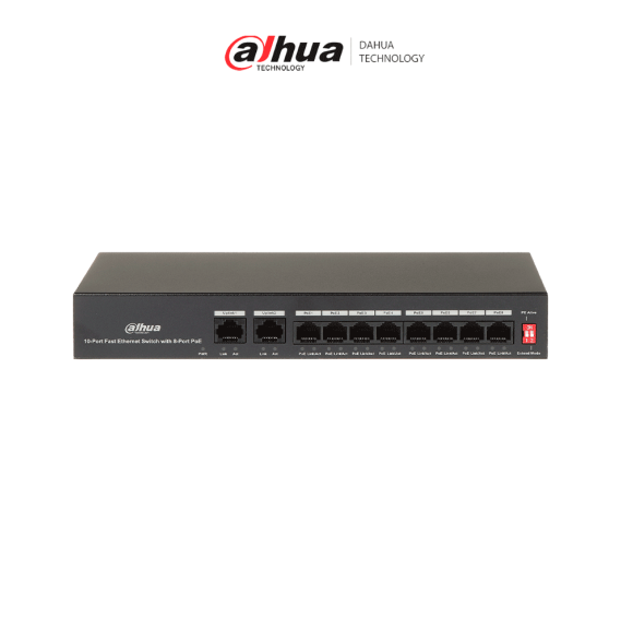 DAHUA DHT1850009 DAHUA PFS3010-8ET-65 - Switch Poe de 1