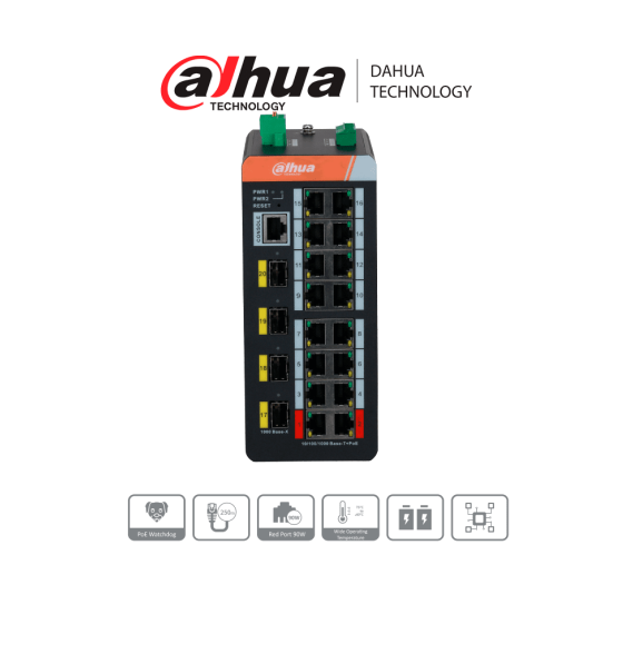 DAHUA DHT3720038 DAHUA DH-IS4420-16GT-240 Switch industrial administrado