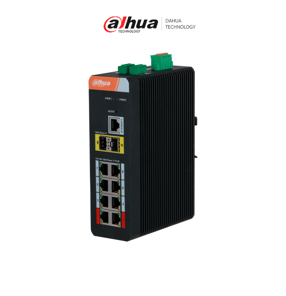 DAHUA DHT3720017 DAHUA IS4210-8GT-120 Switch  PoE  Gigabit Grado industr