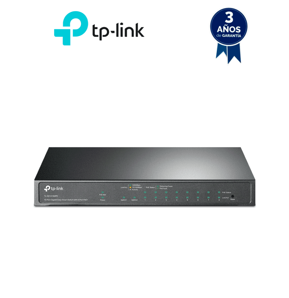 TP-LINK TPL3720032 TP-LINK - TL-SG1210MPE - Switch Easy Smart 10 Puertos