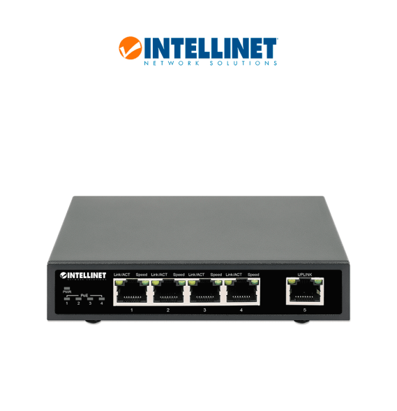 INTELLINET ITL3720001 INTELLINET 561839 - Switch PoE+ de 5 puertos Gigab