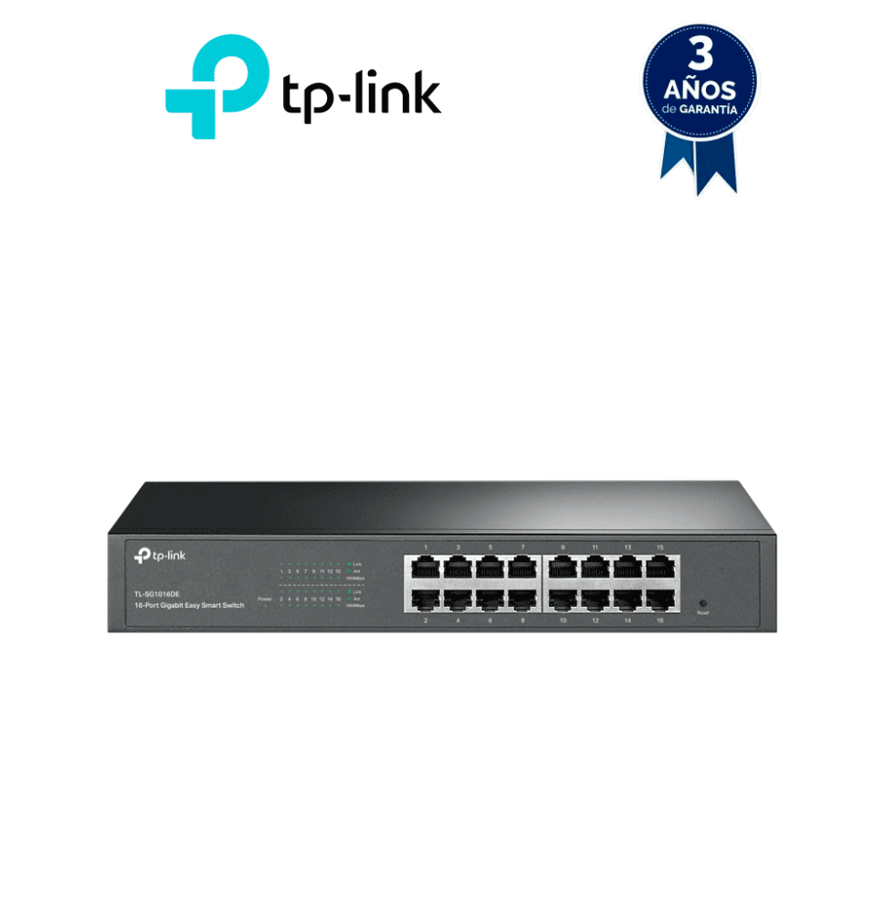 TP-LINK TPL3720036 TP-LINK - TL-SG1016DE - Switch Gigabit Easy Smart de