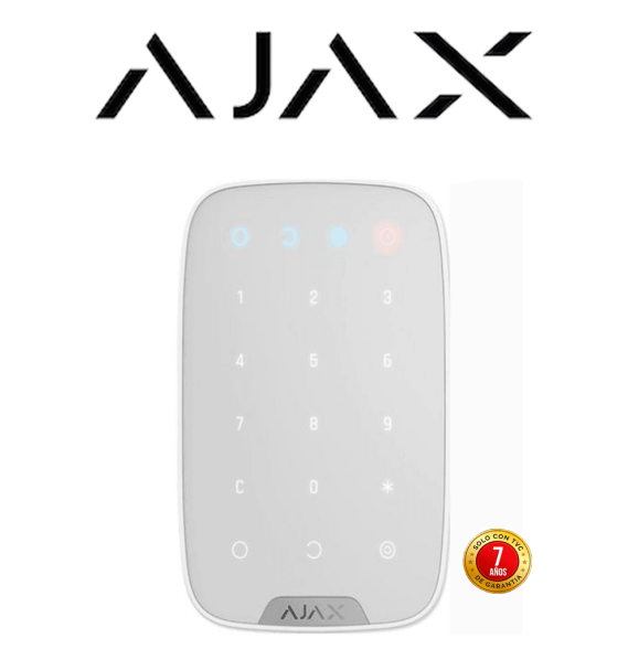 AJAX AJX2590002 AJAX KeypadW - Teclado táctil inalámbrico con soporte de