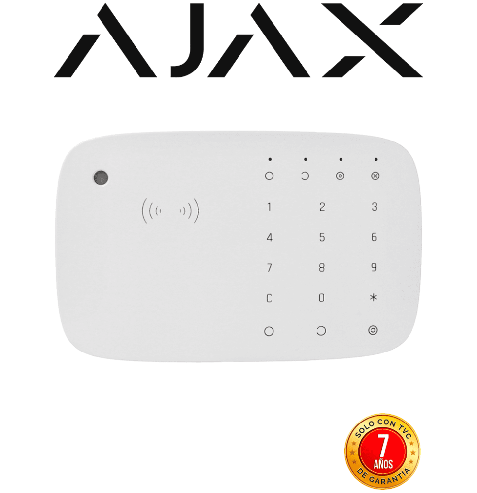 AJAX AJX2590003 AJAX  KeyPad Combi (9NA) - Teclado táctil inalámbrico co