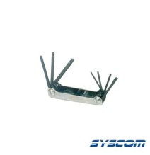 Syscom 370-572 Juego de 7 Llaves TORX: T6 T7 T8 T9 T10