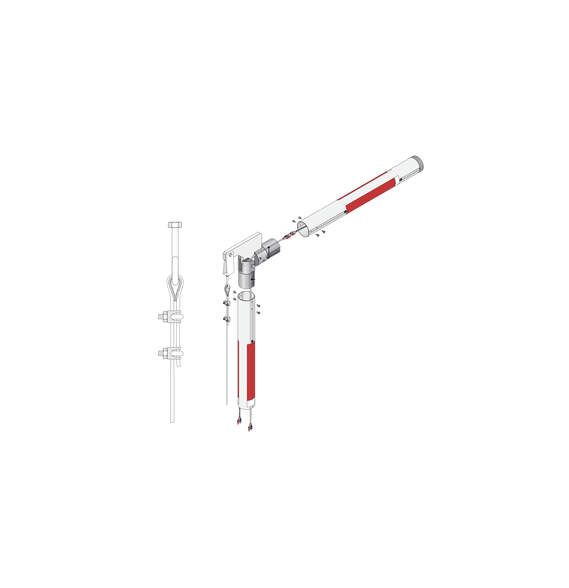 DKS DOORKING 1601-600 Kit de mástil iluminado de alumin